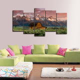 Barn in the Mountains Canvas Set