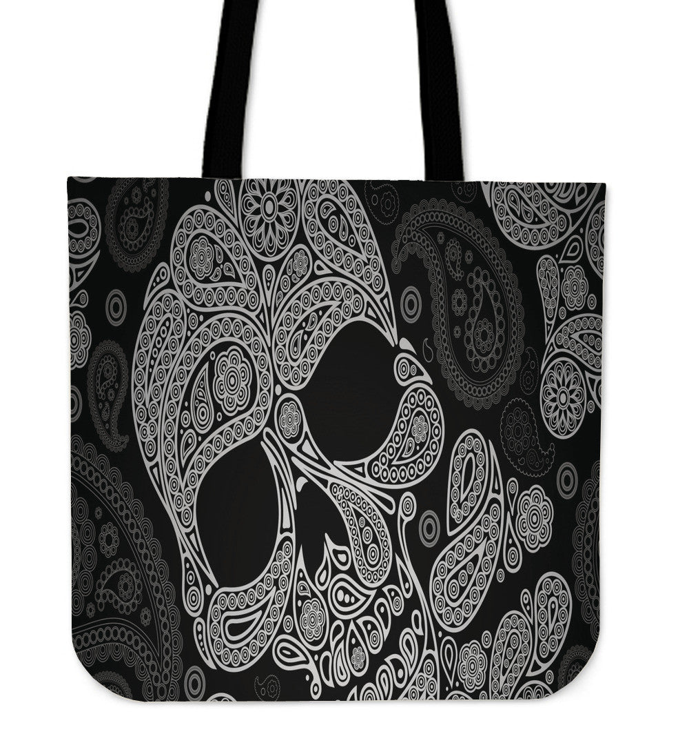 Black Skull Tote Bag