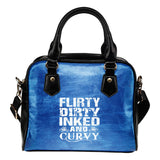 Flirty Dirty Inked And Curvy Leather Shoulder Hangbag
