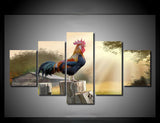 Rooster At Dawn Canvas Set