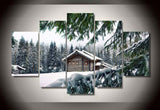 Ski Resort Chalet Cabin Canvas Set