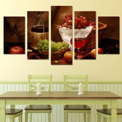 Wine and Fruit Canvas Set