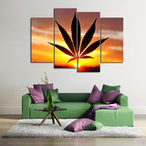 Cannabis Sunset Canvas Set