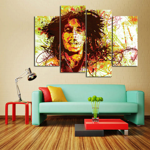 Bob Marley Abstract Canvas Set