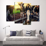 Cows in the Morning Canvas Set