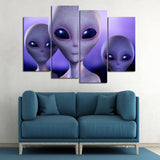Space Aliens Canvas Set