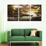 Cabin By the Lake Canvas Set