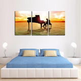 Playing On Water Piano Canvas Set