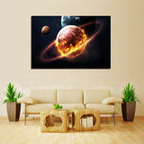 Planet On Fire Canvas Set