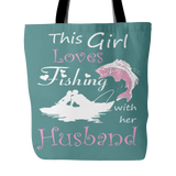 This Girl Loves Fishing With Her Husband Tote bag