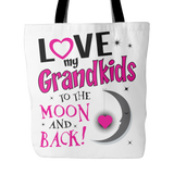 Love My Grandkids To The Moon And Back Tote Bag