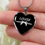 Louise Heart Bangle Bracelet and Heart Necklace