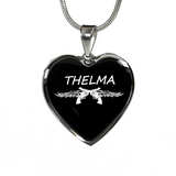 Thelma Heart Necklace And Bangle Bracelet