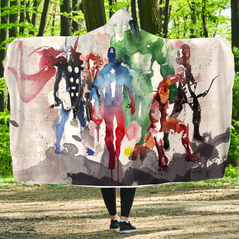 Super Heroes Hooded Blanket