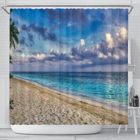 Caribbean Beach Walk Shower Curtain