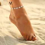 Vintage Pearl Crystal Anklets