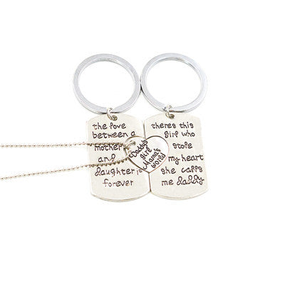 Daddy's Girl Mama's World Necklaces - Key Chains