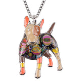 Bull Terrier Enamel Necklace
